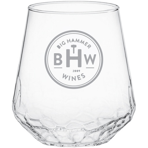 [GLS-L1062] Libbey 17.75 oz. Bujarda Hammered Stemless Wine Glass