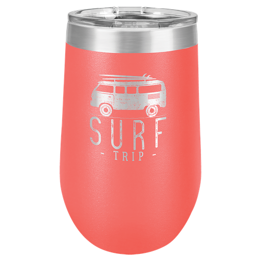 [LTM817] Polar Camel 16 oz. Coral Vacuum Insulated Stemless Tumbler w/Lid