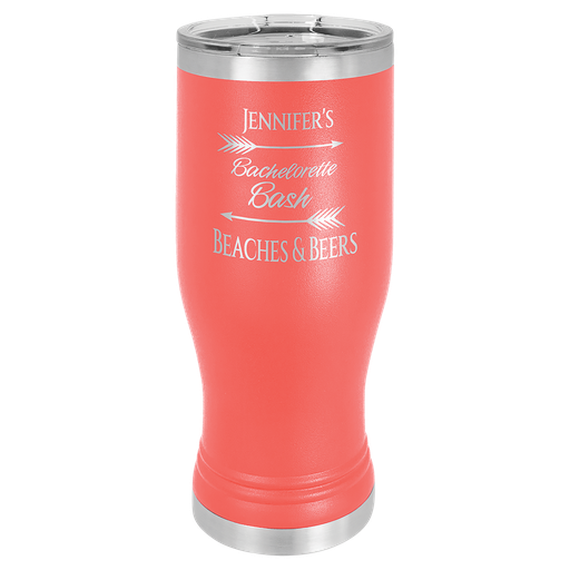 [LTM987] Coral 20 oz. Polar Camel Pilsner w/Clear Lid
