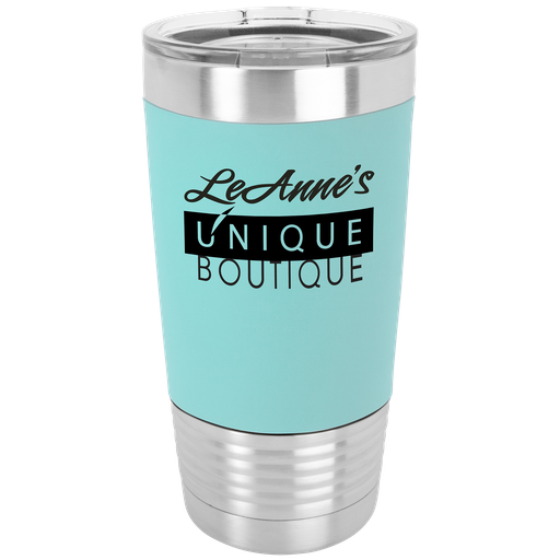 [LTM5503] 20 oz. Teal/Black Polar Camel Tumbler with Silicone Grip and Clear Lid