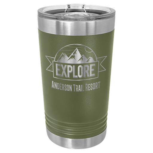 [LTM768] Olive Green 16 oz. Polar Camel Pint with Slider Lid