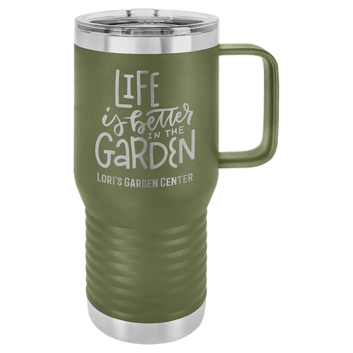 [LCM218] Polar Camel 20 oz. Olive Green Vacuum Insulated Travel Mug with Slider Lid