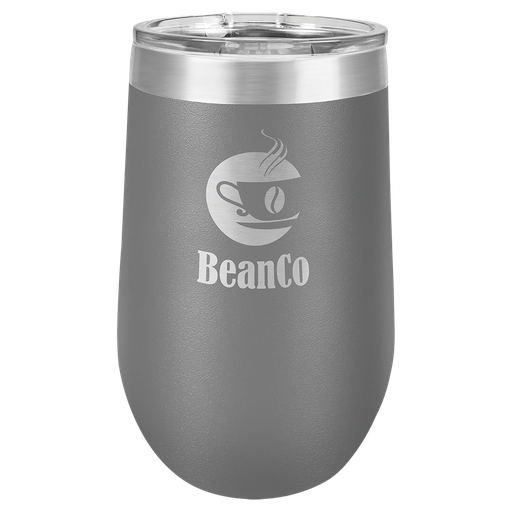 [LTM810] Polar Camel 16 oz. Dark Gray Vacuum Insulated Stemless Tumbler w/Lid