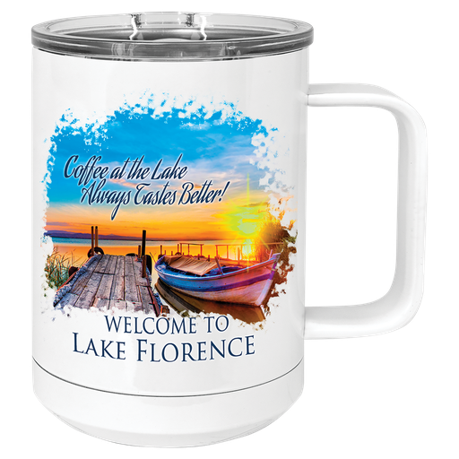 [SCM202] Sublimatable Polar Camel 15 oz. White Vacuum Insulated Mug w/Slider Lid