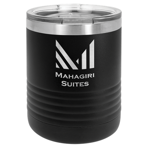 [LTM7102] Polar Camel Ringneck 10 oz. Black Vacuum Insulated Tumbler with Clear Lid