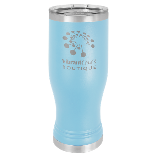[LTM977] Light Blue 20 oz. Polar Camel Pilsner w/Clear Lid