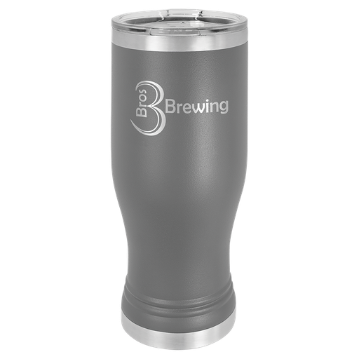 [LTM980] Dark Gray 20 oz. Polar Camel Pilsner w/Clear Lid