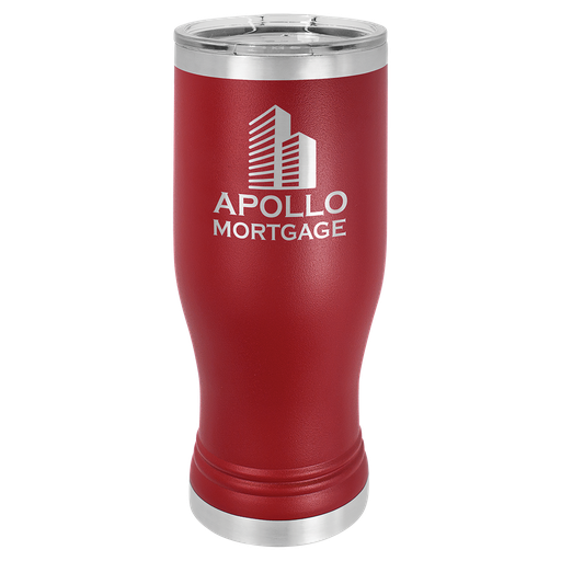 [LTM983] Maroon 20 oz. Polar Camel Pilsner w/Clear Lid