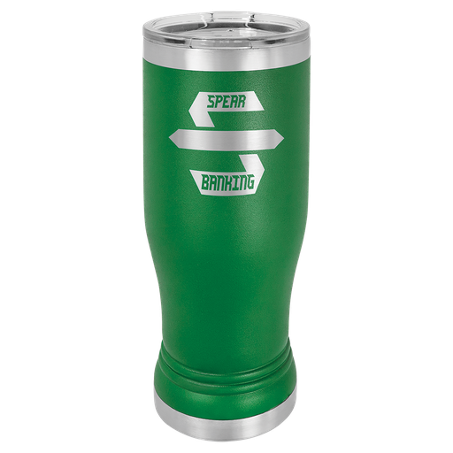 [LTM955] Green 14 oz. Polar Camel Pilsner w/Clear Lid