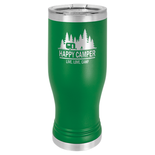 [LTM985] Green 20 oz. Polar Camel Pilsner w/Clear Lid