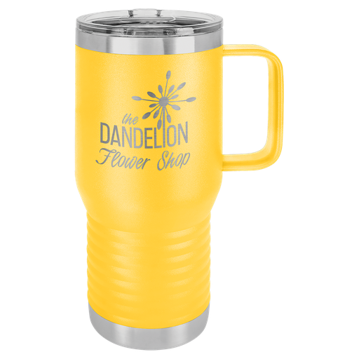 [LCM216] Polar Camel 20 oz. Yellow Vacuum Insulated Travel Mug with Slider Lid
