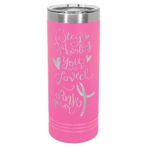 [LTM7005] Polar Camel 22 oz. Pink Skinny Tumbler with Slider Lid