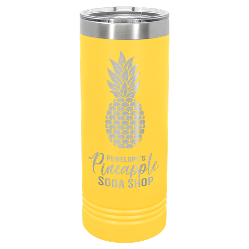 [LTM7016] Polar Camel 22 oz. Yellow Skinny Tumbler with Slider Lid