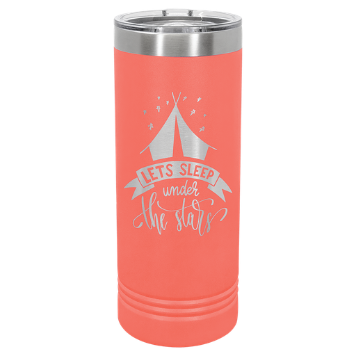 [LTM7017] Polar Camel 22 oz. Coral Skinny Tumbler with Slider Lid