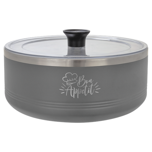 [LSB303] Polar Camel Gray 3 Quart Serving Bowl with Lid