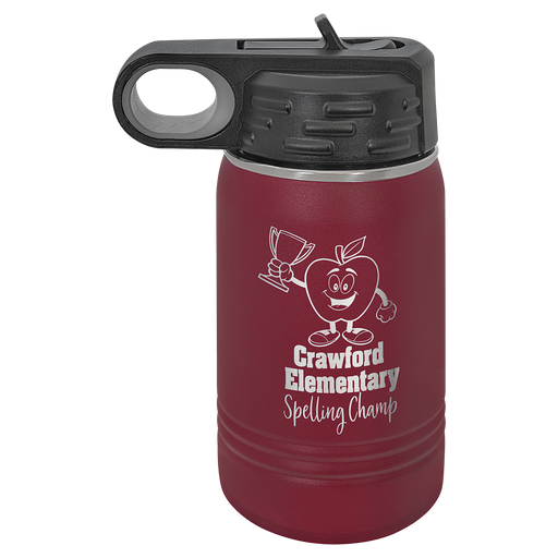 [LWB063] 12 oz. Maroon Polar Camel Water Bottle
